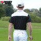 PGM Golf Clothing para hombres Camiseta deportiva de verano para hombres Agujecillos transpirables Absorción de humedad de la solapa Camisa de color Combinación de color YF679-Black 2xl