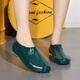 Kaiji Rui Low-Top Regenstiefel Wasserschuhe Regenstiefel Gummischuhe Frauen Küche Nicht rutschfeste Arbeit wasserdichte flache Mund Erwachsener Flachboden kurzer Röhrchenschuh Sommer Khaki 36