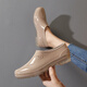 Kaiji Rui Low-Top Regenstiefel Wasserschuhe Regenstiefel Gummischuhe Frauen Küche Nicht rutschfeste Arbeit wasserdichte flache Mund Erwachsener Flachboden kurzer Röhrchenschuh Sommer Khaki 36