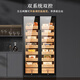 Partagas double-door cigar cabinet, home dual-control cigar humidifier, constant temperature and humidity control, temperature and humidity control refrigerator, bare box, cedar wood tray, thin + cedar wood 1.71M high/double door/black 508L