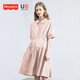 Fisher-Price (Fisher-Price) American Fisher Mutterschaftskleid Frühlings- und Sommer-Kleid mit reinem Baumwollstillungskleidung modische Mutterschaftskleid Frauen modische Sommerkleiderwolke Blaues Kleid + Hautfarbe Sicherheitshose M [100-120jin [Jin gleich 0,5 kg] geeignet für das Tragen]