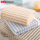 
KING SHORE Class A pure cotton towel 2 packs of face wash towels Soft and comfortable water-absorbing couple face wipe towel 1047A brown and yellow 2 packs