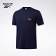 Reebok锐步官方情侣款TEE纯色休闲基础LOGO款舒适圆领经典短袖T恤 FT7373_藏青色 M