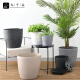 
Jiuqian Valley Nordic simple imitation cement flower pot resin plastic thickened water absorbing lazy people light luxury large flower pot diameter 35cm9225