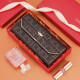 Cnoles Wallet Women's Long Clutch Fashion Women's Bag Korean Printed Wallet Casual Coin Purse Birthday Gift K1319G Brown