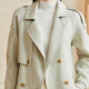 Misshine 2024 Nuevo abrigo de lana de temperamento retro de invierno lana de doble cara lana de lana de lana Mujeres 1381 mulan verde / mancha recta s