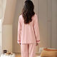 Cotton pajamas for women in spring and autumn new style pit strip round neck pullover long sleeve trousers home suit can be worn outside MXL-ZWF9923 XXL code-suggested 120-140Jin [Jin equals 0.5 kg]