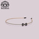 Royal sasa Royal salsa Korean bow sweet and thin headband simple metal headband pressed hairpin adult female headwear dark gray GA