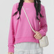 Nike Sweatshirt Frauen Herbst und Winter Neue Sportbekleidung gestrickt und samt warmer Windproof lässig losen Pullover FB5126-675 Pink M