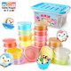 [70% neu] Eltern-Kind-Penguin 24-Farben Kristall Schlammspeicherbox Set Kinderhandgemachte Material Werkzeuge Plastikine Farbe Schlammschleim Raum transparenter Süßigkeiten-Gelee-Ton-DIY-Spielsachen