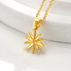 Mengjinyuan 18k gold pendant six-pointed star three-dimensional pendant without chain as a birthday gift for girlfriend