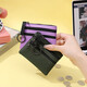 Jiemo Coin Wallet Women Leinwand Handhält kleiner Beutel Student Kurzmini kleiner Geldbeutel Kartenbeutel Herren Reißverschluss Key Coin -Tasche Schwarz
