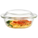 Huikeyingshang microwave heating special glass preservation bowl with lid heat-resistant bowl household utensils light wave oven soup bowl instant noodle bowl steaming [1 piece] double-ear glass pot 5-7 people 2ml