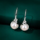 Qlady Pure Silver Freshwater Pearl Earrings Feminine Light Luxury Silver Pearl Earrings Mother’s Birthday Gift for Wife