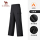 
Camel work pants for men and women autumn waterproof casual pants for outdoor hiking sports pants plus velvet woven charge trousers Y14CAY6625A, Phantom Black, men [added velvet] L