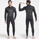 SBART new men's adult 5MM one-piece wetsuit cold-proof and warm wetsuit surfing swimsuit 1164 black with fine embossing XL