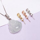 Fat Donglai same style silver plated 18k gold buckle head small pendant jade pendant buckle buckle DIY jade pendant necklace buckle accessories style 1 white gold