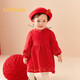 Balabala children's clothing baby dress children's skirt autumn clothing baby girl new season princess dress New Year's greetings dress