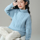 To the riceless [100% wool] Three-strand thickened children's pure wool sweater for boys turtleneck pullover sweater for girls knitted velvet sweater for grey 160CM