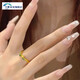 Wenying k gold gold au750 gold 999 gold package silver green mountain overlap ring couple jewelry niche new product ring