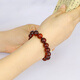 Famous Amber Family Blood Amber Bracelet Women's Natural Amber Single Circle Bead Maroon Bracelet Birthday Gift About 11+mm