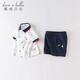 David Bella (Dave/Bella) Jungenanzug Anzug Summer Baby Cartoon Baumwoll -Polo -Hemd Shorts Anzug DBW13542 Meter Weißer Hintergrund Druck