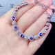 DL 1998 Fat Donglai same style tanzanite bracelet Japanese and Korean silver plated 18K gold inlaid natural l women's model 4a natural | natural tanzanite 4*5 bracelet