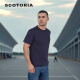 SCOTORIA quick-drying short-sleeved new casual round neck T-shirt LA695 business antistatic T-shirt Navy blue M