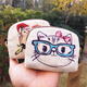 
Shuguoer (SHU GUO ER) Korean version of cotton and linen creative coin wallet zipper cartoon coin bag key card bag male and female student mini cloth bag cute cat