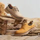 Camel (Camel) Zapatos para hombres Autumn 24 Nuevos zapatos británicos de trabajo de trabajo bajo transpirable zapatos de cuero casual Martin Martin Shoes G13A136180r Camel Brown Color más Velvet 41