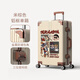 Chuangjingyi chooses luggage box mother box crayon Xiaoxin suitcase box mother box aluminum frame password box Japanese cartoon large capacity universal 1283 (aluminum frame model) white and black 20-inch [can be boarded] suitable for 1-3 days*