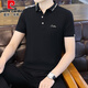 Pierre Cardin Kurzärärmelte Herren-T-Shirt Polo Basishemd 2024 Neues Herren-Revers Casual Kurzärmer T-Shirt Herren Top 683 Ash 4xl