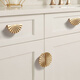 
XMSJ modern simple round cabinet wardrobe thickened handle drawer cabinet door gold hardware door handle brushed gold 6227-single hole