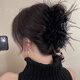 Xiang Wan Hair Clip Feather Seersucker Bow Hair Clip Women's Back Hair Clip Shark Clip Birthday Gift
