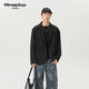 MMOPTOP high-end suit jacket men's autumn and winter solid color loose casual suit for couples 2516 matte black XL