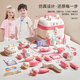 La marque allemande joue la maison Doctor Children's Toy Set Girl Stethoscope Doctor Box infirmière joue l'injection modèle phare [rose]