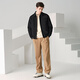 Tanzen mit der Wolf [unten] Jacke Herren Technologie Verriegelung Woll Revers 2025 Frühling warme Herrenjacke Down Black XL 180