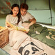 Camel outdoor camping sleeping bag for adults, portable, warm and cold-proof, Panda co-branded model