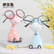 Das Kaninchen-Tiere Tier Herrenbrillen Rahmen Ornamente kreative Büro Ornamente Süßes Geburtstagsgeschenk Souvenir Abschlussgeschenk Tier Herrenbrillen Rahmen-Hippo