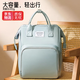 Jin Riman Mommy Bag Rucksack Multifunktionales Babyausflug 2024 Großkapazität Mode einfache tragbare Mutter- und Baby-Tasche Blau und Grau 41*26*26
