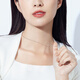 Lukfook Jewelry Platinum 950 Geometric Chopin Chain Platinum Necklace Plain Chain Gift Price F63TBPN0009 3.21g (including labor cost 340 yuan)