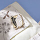 Attack on Titan peripheral brooch ins Wings of Liberty cartoon cute Japanese Survey Corps metal badge pin Wings of Liberty-silver blue
