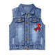G.Duckkids Kinderkleidung Kinderweste Frühling und Herbst 2023 Neue Jungen Herbst Kleidung Spider-Man Jeans Weste Jacke 9 mittelgroße Kinder Blau 100 Größen 2 ~ 3 Jahre alt [90-100 cm] CM