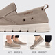 Huili Pedal Men's Chaussures Summer Breatchable Nouveau style Chaussures Dad Casual Soft Sole Lazy Old Pékin Chaussures Touvas Chaussures Khaki 1448 41
