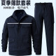 
Chengmo (CHENGMO) reflective strip work clothes men's long-sleeved suit spring and autumn thin wear-resistant auto repair shop welding site labor protection clothing workwear 686 gray reflective strip summer thin suit 185/3XL recommended weight 160-180Jin [Jin equals 0.5 kg]