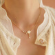 Farcoko Camellia Necklace Women's New High-end Light Luxury Niche Clavicle Chain Birthday Chinese Valentine's Day Gift for Girlfriend and Wife Camellia Necklace Fast Delivery in the City