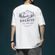 Baumwoll kurzärmeligte T-Shirt für Männer, die große halbärmelige T-Shirt American High Street gedrucktes Kurzärärt-T-Shirt für Männer T1506 Dark Green l