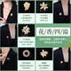 Crystal brooch for women, high-end butterfly corsage, luxury coat, suit collar pin, anti-exposure buckle badge, Chinese style butterfly love flower brooch set TY150