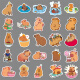 100 Bilder von Kapibala niedliche Handaufkleber Buddhist Capybar Mini kleines Muster Diy Phone Hülle Schaffer Water Cup Tablette Aufkleber handgefertigt selbst klebendes wasserdichte Dekoration 100 Bilder von Capybara-701+1047xh 4-5cm