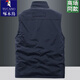 Woodpecker thickened velvet autumn and winter men's reversible vest outdoor leisure sports polar fleece warm vest for men Navy blue thickened velvet XL Recommended 130-145Jin Jin equals 0.5 kg